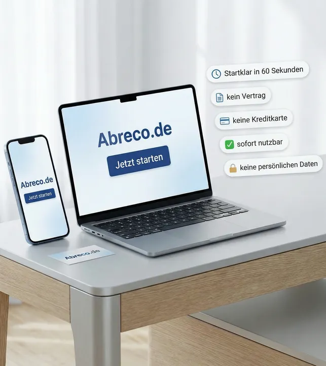 Abreco kostenlos im Browser testen